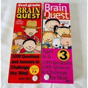 Brain Quest 2nd & 3rd Grade Deck Set of 2 Questions Educational Children Learn